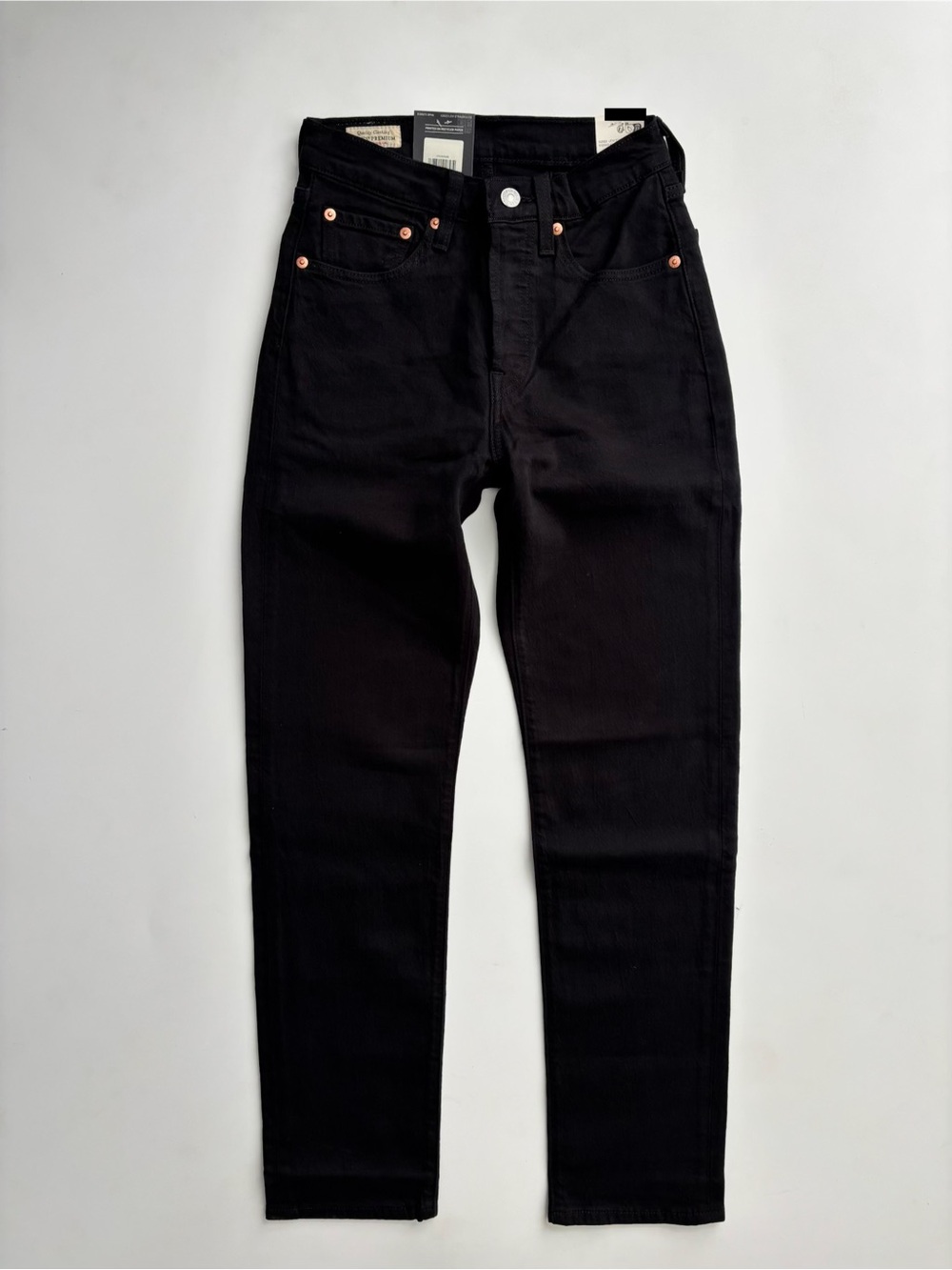 Levi’s Premium Denim High Rise 501 Straight Black Sprout Jeans 125010548 26 x 30